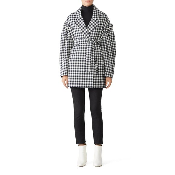 R-90. Mother of Pearl Plaid Emmett Coat Small